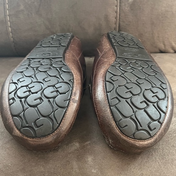 Mens UGG Shearling Leather Slippers Size-12 - Picture 9 of 11